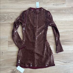 Abercrombie & Fitch Sequin Dress in Rich Burgundy/Wine Color